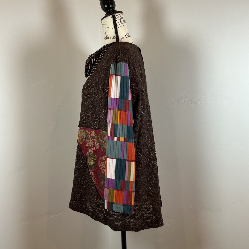 Ali Miles Multicolor Patchwork Tunic - image 5